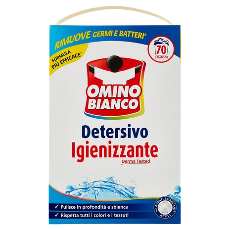 Omino Bianco Detersivo in Polvere Igienizzante 70 Lavaggi 3850 g